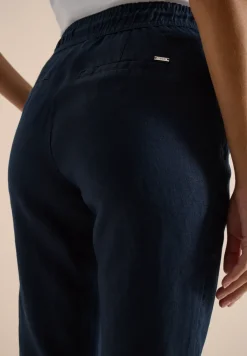 Slim Legs broek in causale pasvorm van linnen