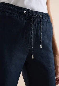 Slim Legs broek in causale pasvorm van linnen