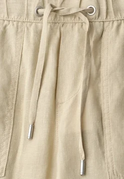 Slim Legs broek in een Loose Fit van linnen