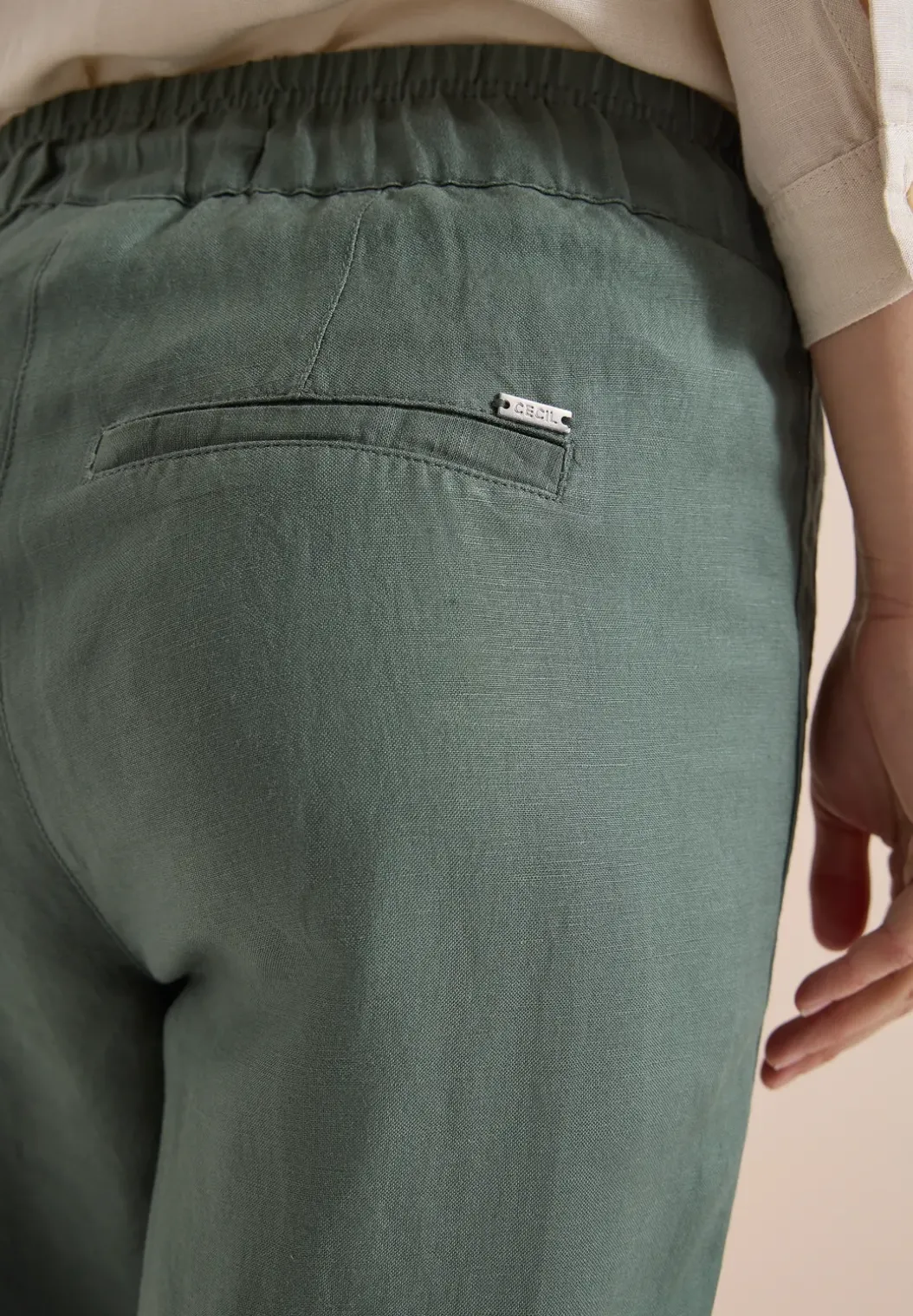 Slim Legs broek van linnenmix