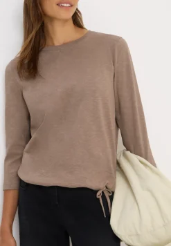 Slub Shirt met ronde hals