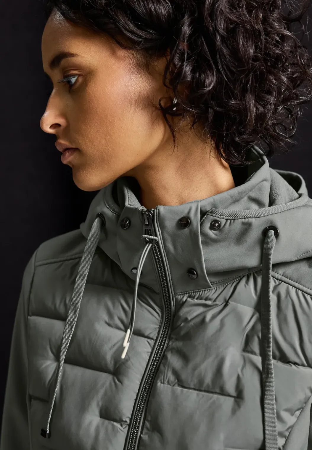 Softshell jack met structuurmix