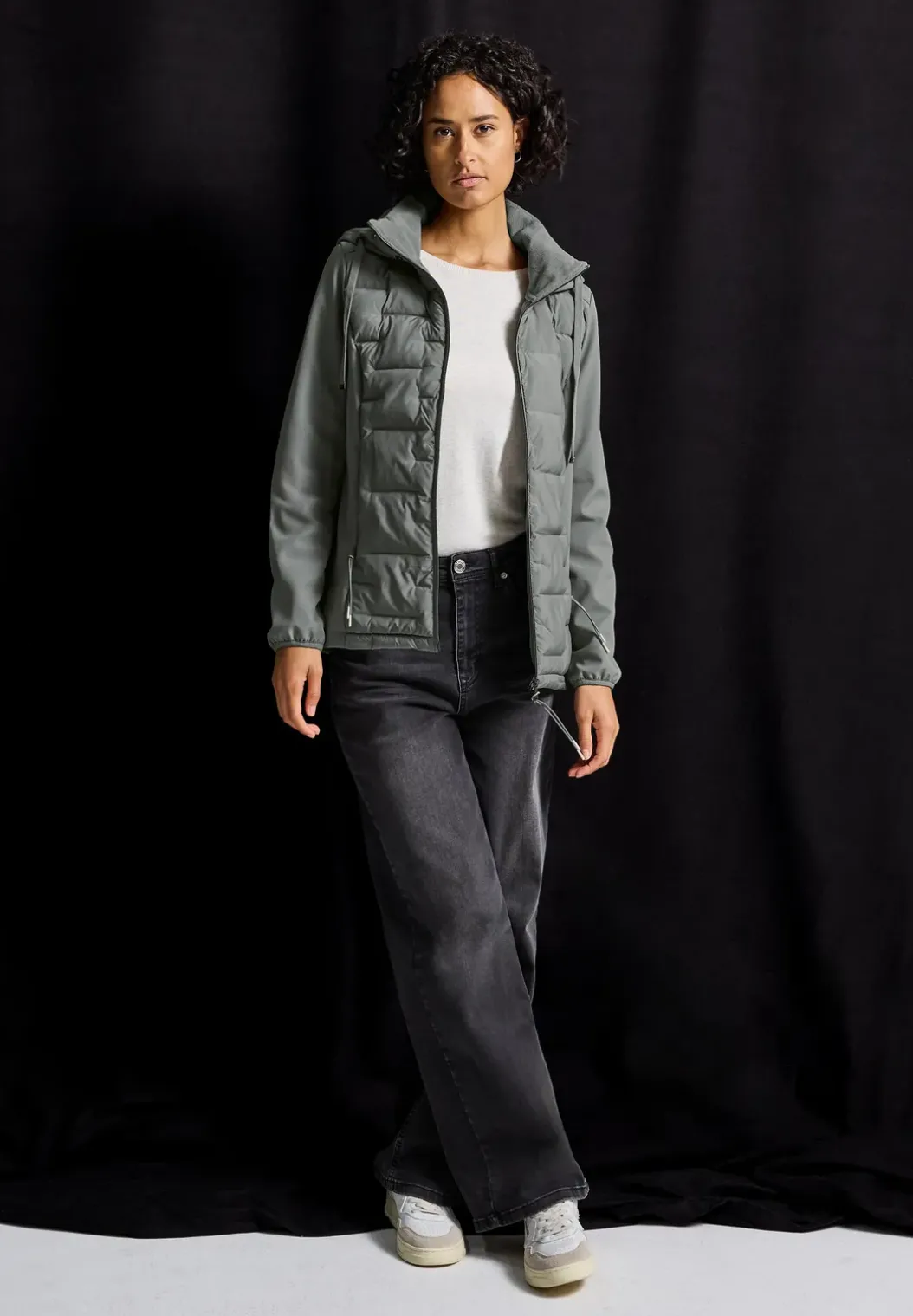 Softshell jack met structuurmix