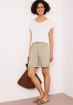 Straight Legs bermuda met omslag