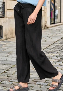 Straight Legs broek met gekreukte textuur