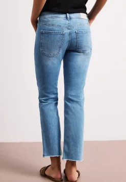 Straight Legs jeans met franje aan de zoom