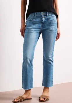 Straight Legs jeans met franje aan de zoom