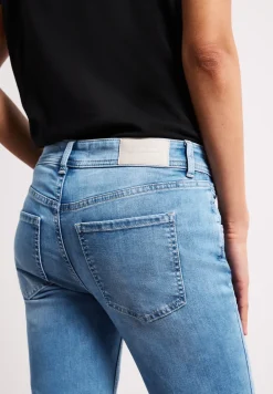 Straight Legs jeans met franje aan de zoom
