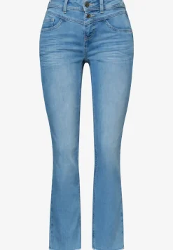 Straight Legs jeans met franje aan de zoom