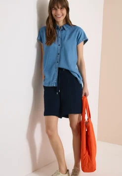Straight Legs shorts van mousseline