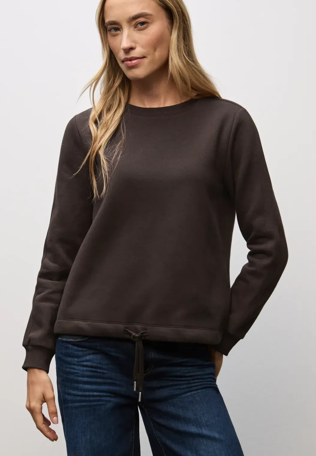 Sweater met geribd detail