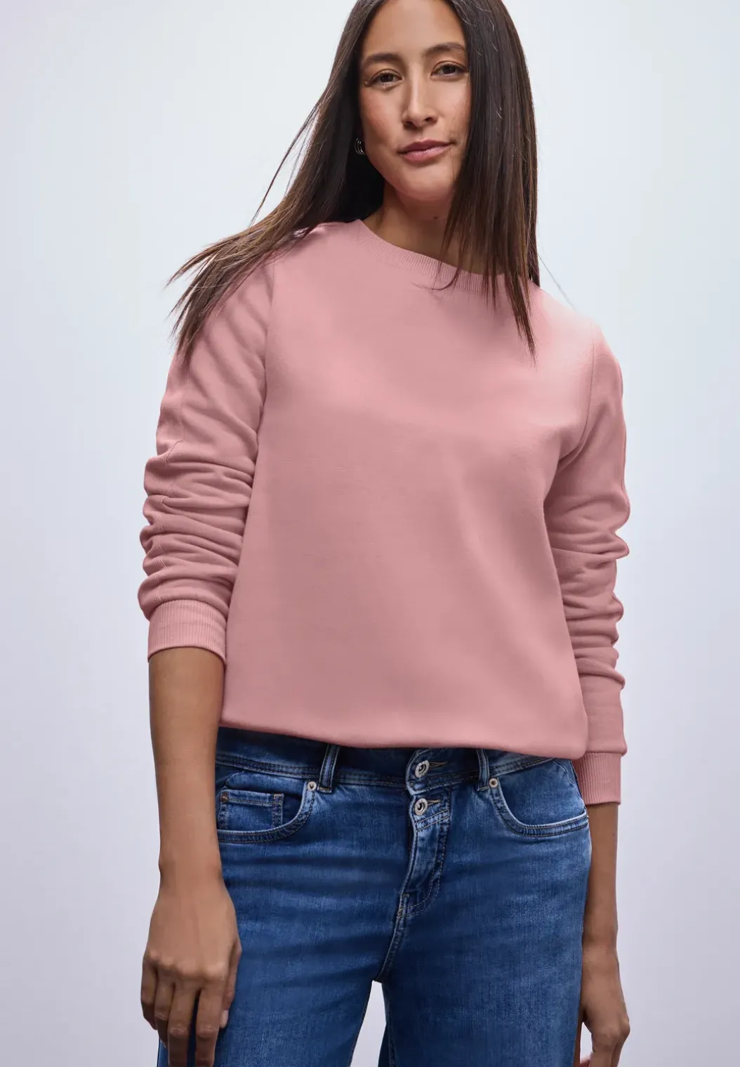 Sweater met geribd detail