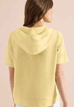 Sweater met korte mouwen en capuchon
