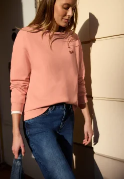 Sweater met lange mouwen en opdruk op de rug