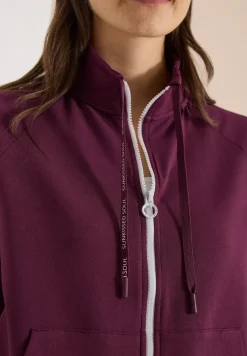 Sweaterjack met korte mouwen en ritssluiting