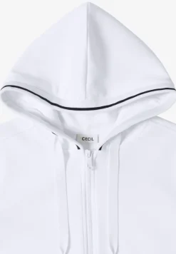 Sweaterjack met korte mouwen en capuchon