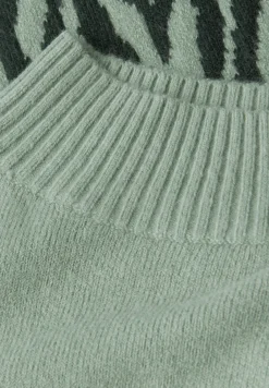 Sweat met jacquard in kleurblok