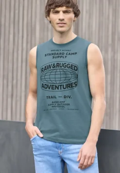 Tanktop met ronde hals en fotoprint