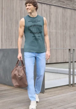 Tanktop met ronde hals en fotoprint