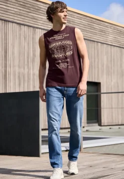 Tanktop met ronde hals en fotoprint