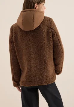 Teddy overshirt met capuchon