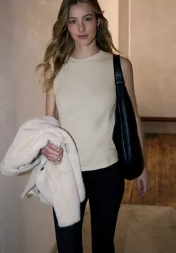 Top met glitter gebreide look