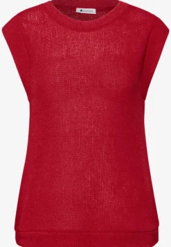 Top met overhangende schouders in een gebreide look