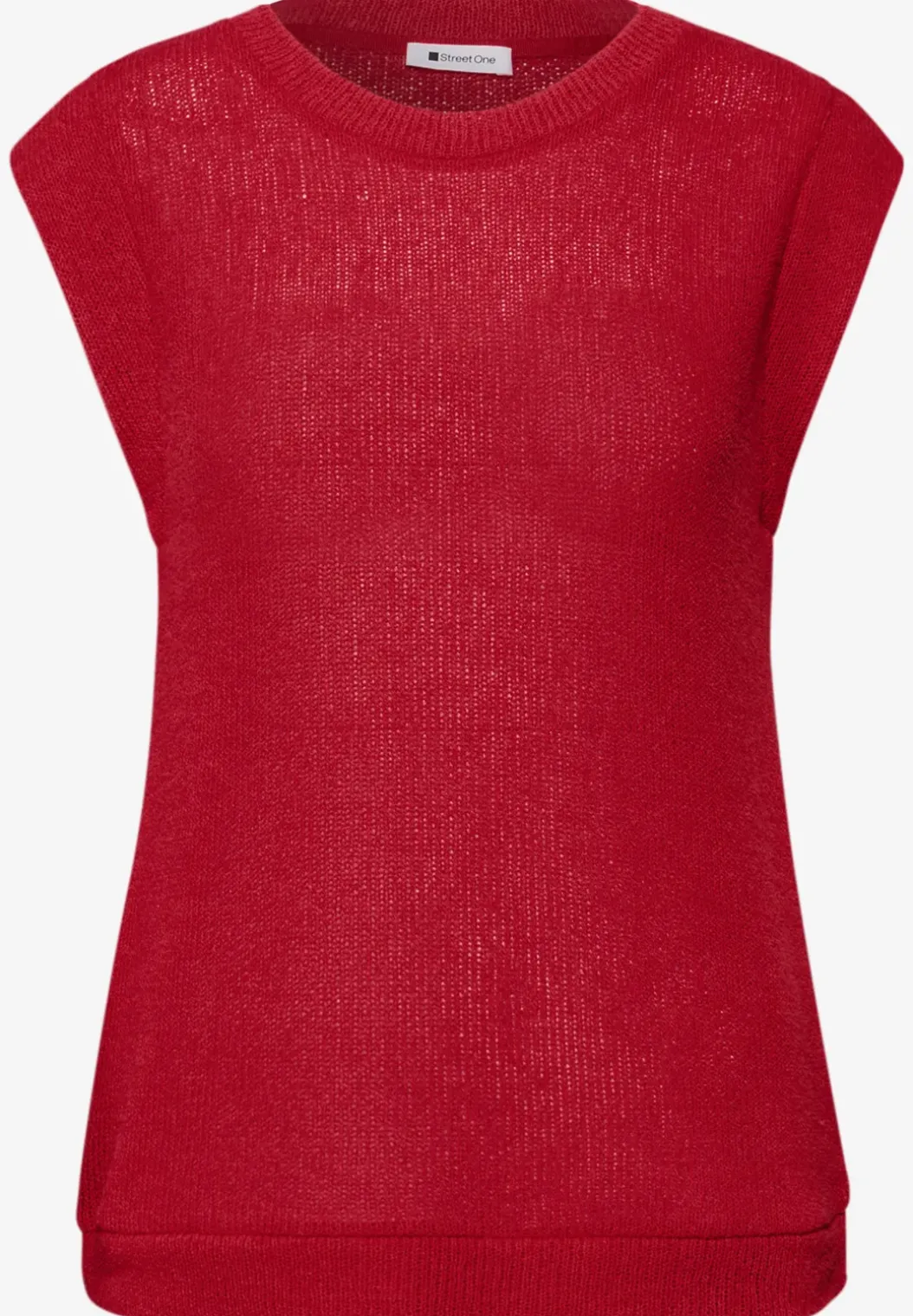 Top met overhangende schouders in een gebreide look