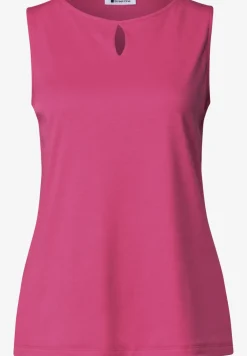 Top met ronde hals en uitgesneden detail