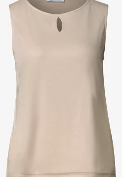 Top met ronde hals en uitgesneden detail