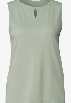 Top met ronde hals en uitgesneden detail