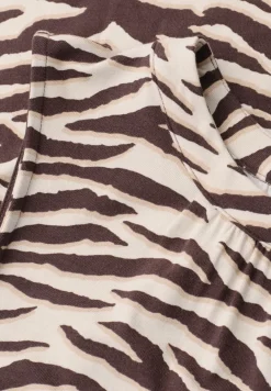 Top met ronde hals en zebraprint