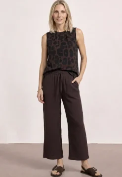 Top met ronde hals en zebraprint