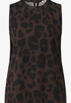 Top met ronde hals en zebraprint