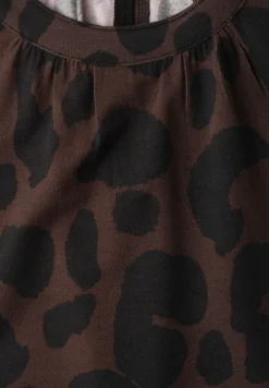 Top met ronde hals en zebraprint