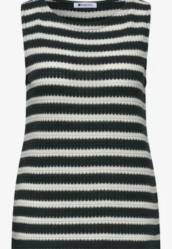 Top met strepen in een gebreide look