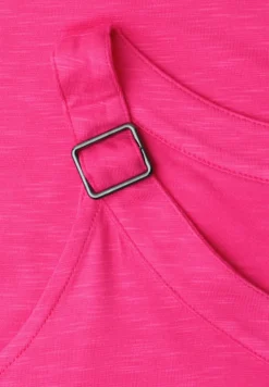 Top met V-hals en decoratief detail