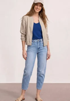Top met V-hals en decoratief detail