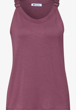 Top met V-hals en decoratief detail