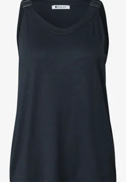 Top met V-hals en decoratief detail