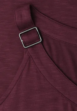 Top met V-hals en decoratief detail