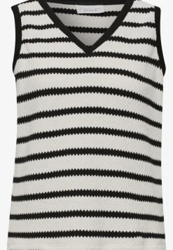 Top met V-hals in gebreide look