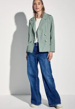 Trenchcoat met twee rijen knopen