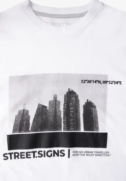 T-shirt met skyline-print