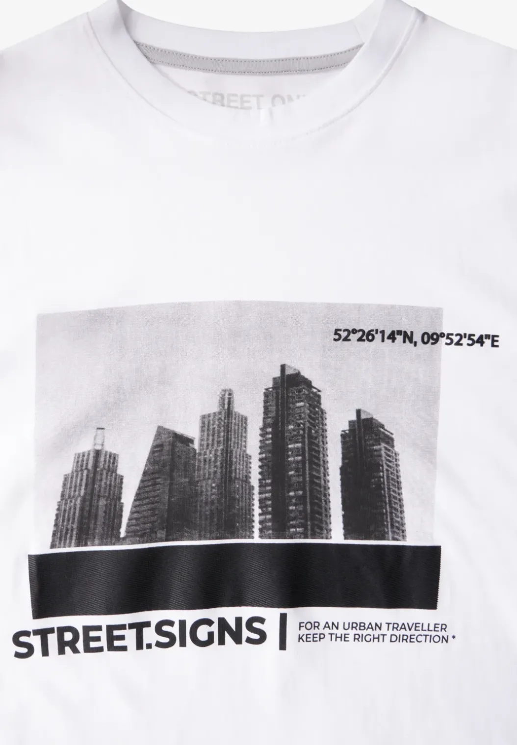 T-shirt met skyline-print
