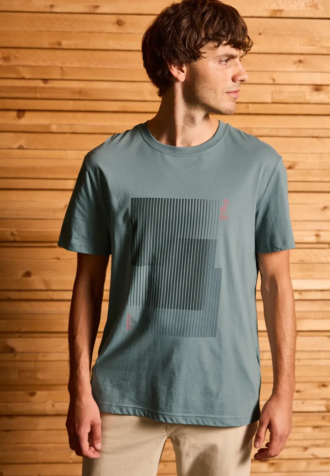 T-shirt met streepprint