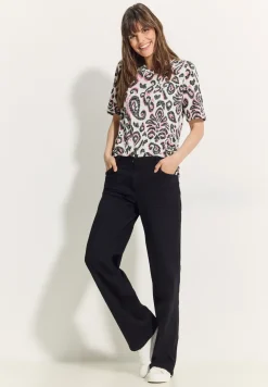 T-shirt met burnout-print