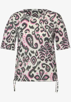 T-shirt met burnout-print