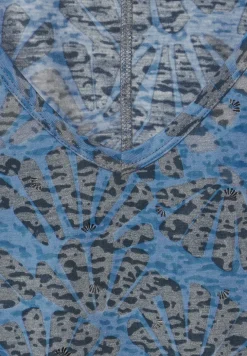 T-shirt met burnout-print