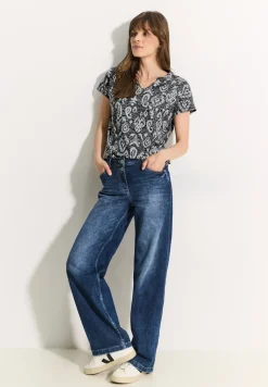 T-shirt met burn-out print